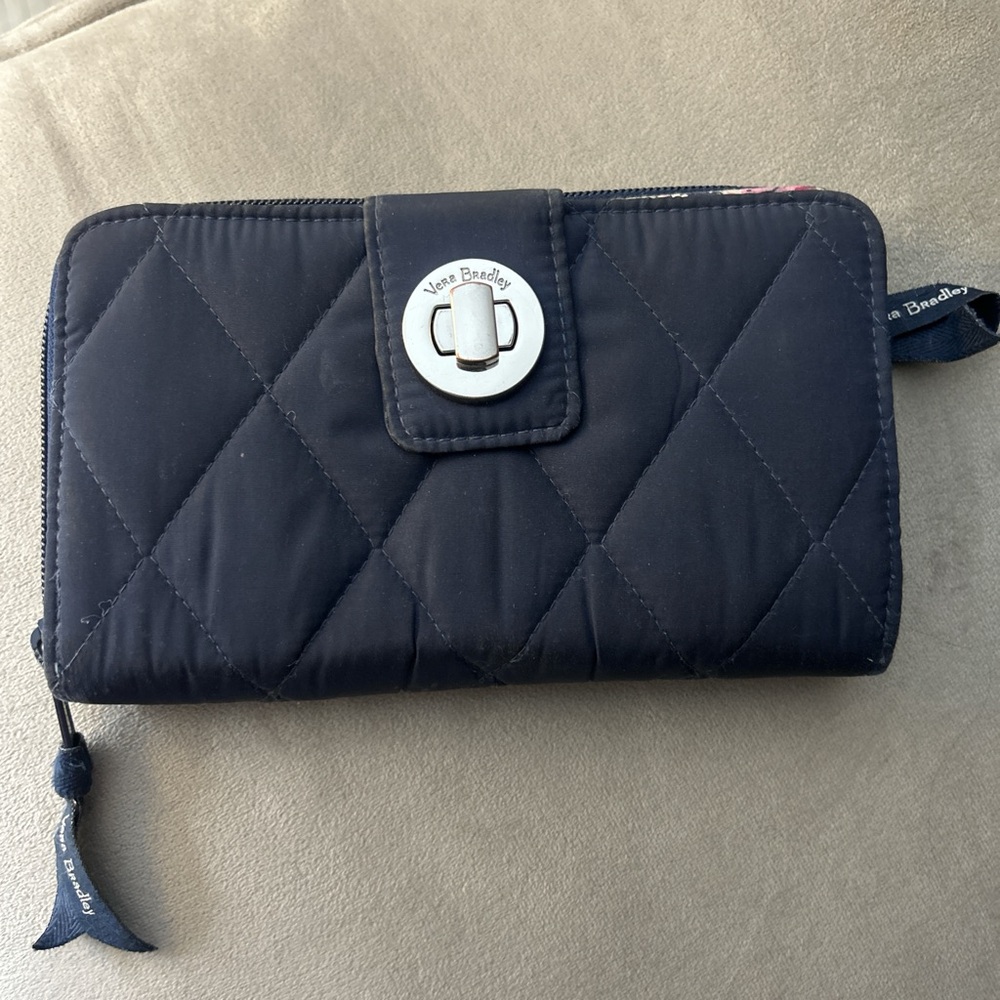 Vera Bradley Quilted Navy Wallet